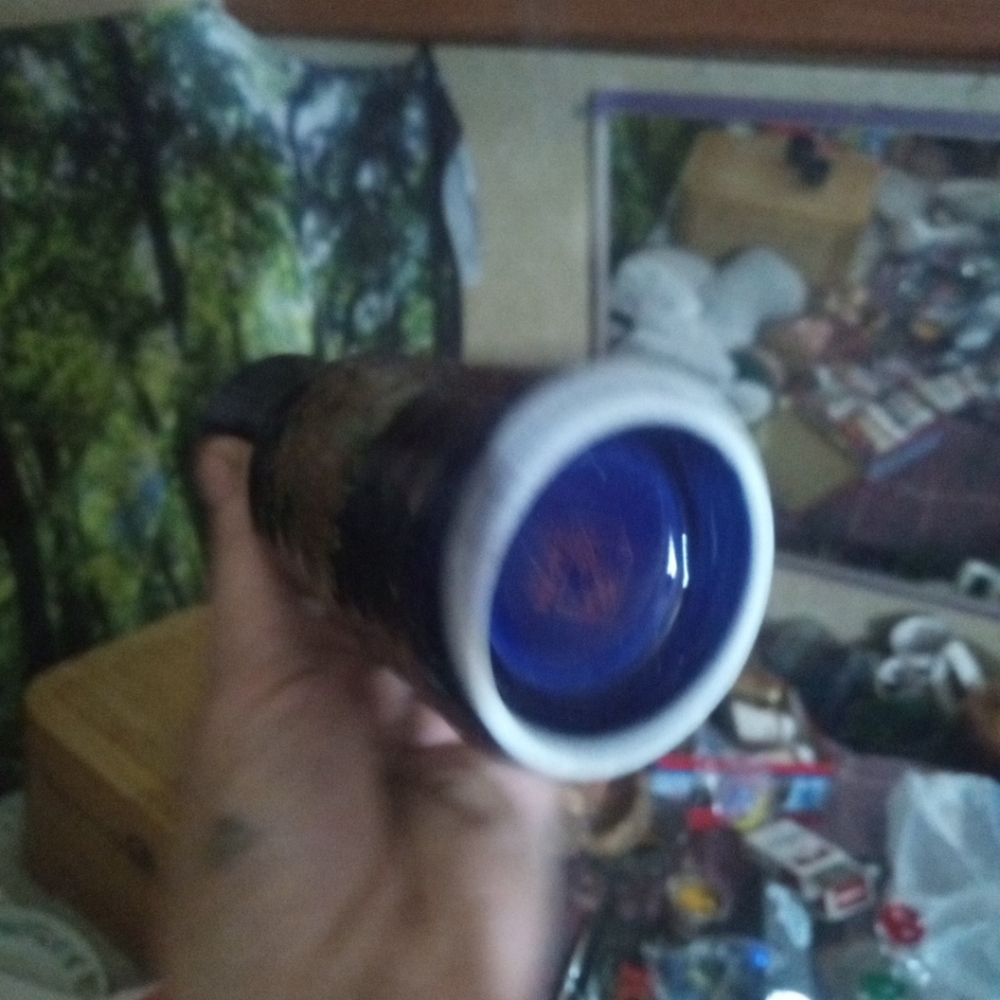Vintage cobalt blue saki set